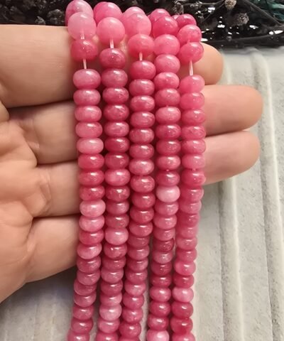 8x5 MM Rondela Rodokrozit Ceyt Kuvars Taşı