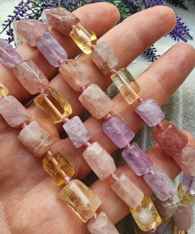 8x5 Mm Silindir Ametrin Dogal Tas 2