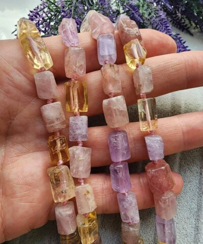 8x5 Mm Silindir Ametrin Dogal Tas