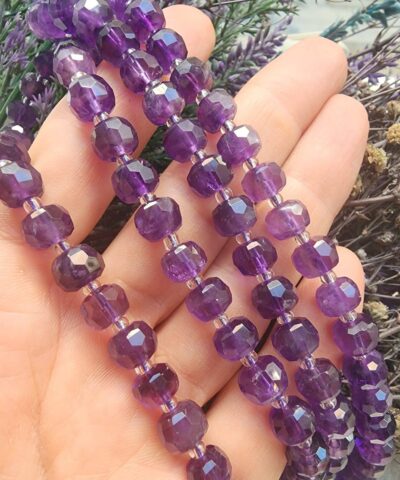 8x6 MM Ametist Taşı Faset Rondela