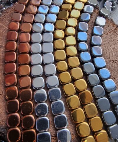 8x8 Mm Ezme Kare Hematit Dogal Tas 4