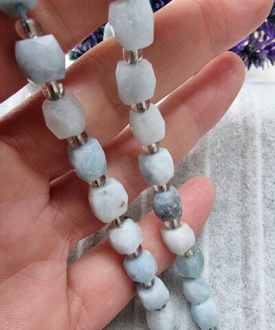 8x8 Mm Kup Akuamarin Dogal Tas 2