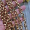 9x12 MM Halka Altın Kaplama Takı Zinciri