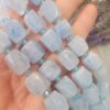 9x14 Mm Fasetli Dikdortgen Mavi Kuvars Tasi