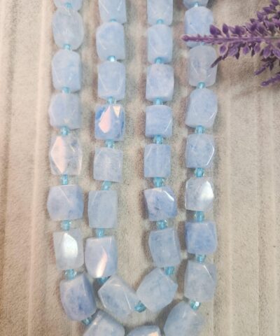 9x14 Mm Fasetli Dikdortgen Mavi Kuvars Tasi 3