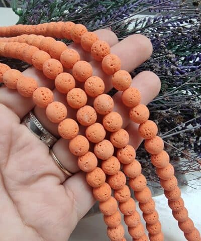 8 MM Doğal Lav Ateşi Tortu Taşı - 504