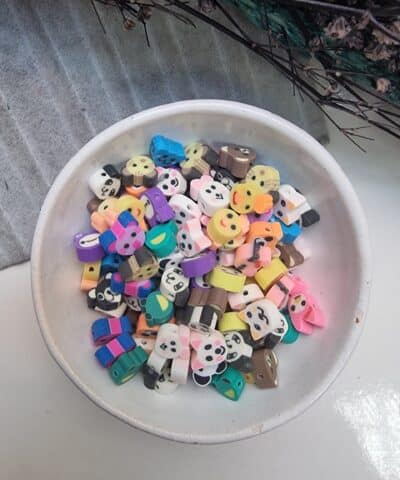 Karışık Renkli Hayvanlar Fimo Obje