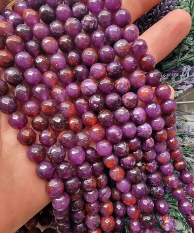 8 MM Faset Yosunlu Ametist Ceyt Kuvars Taşı