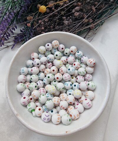 8 MM Neon Emoji Boncuklar