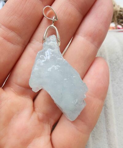 Aaa Ham Akuamarin Tasi Kolye Ucu