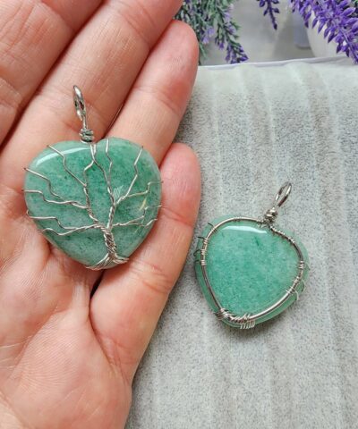 Agac Kalp Aventurin Tasi Kolye Ucu 2