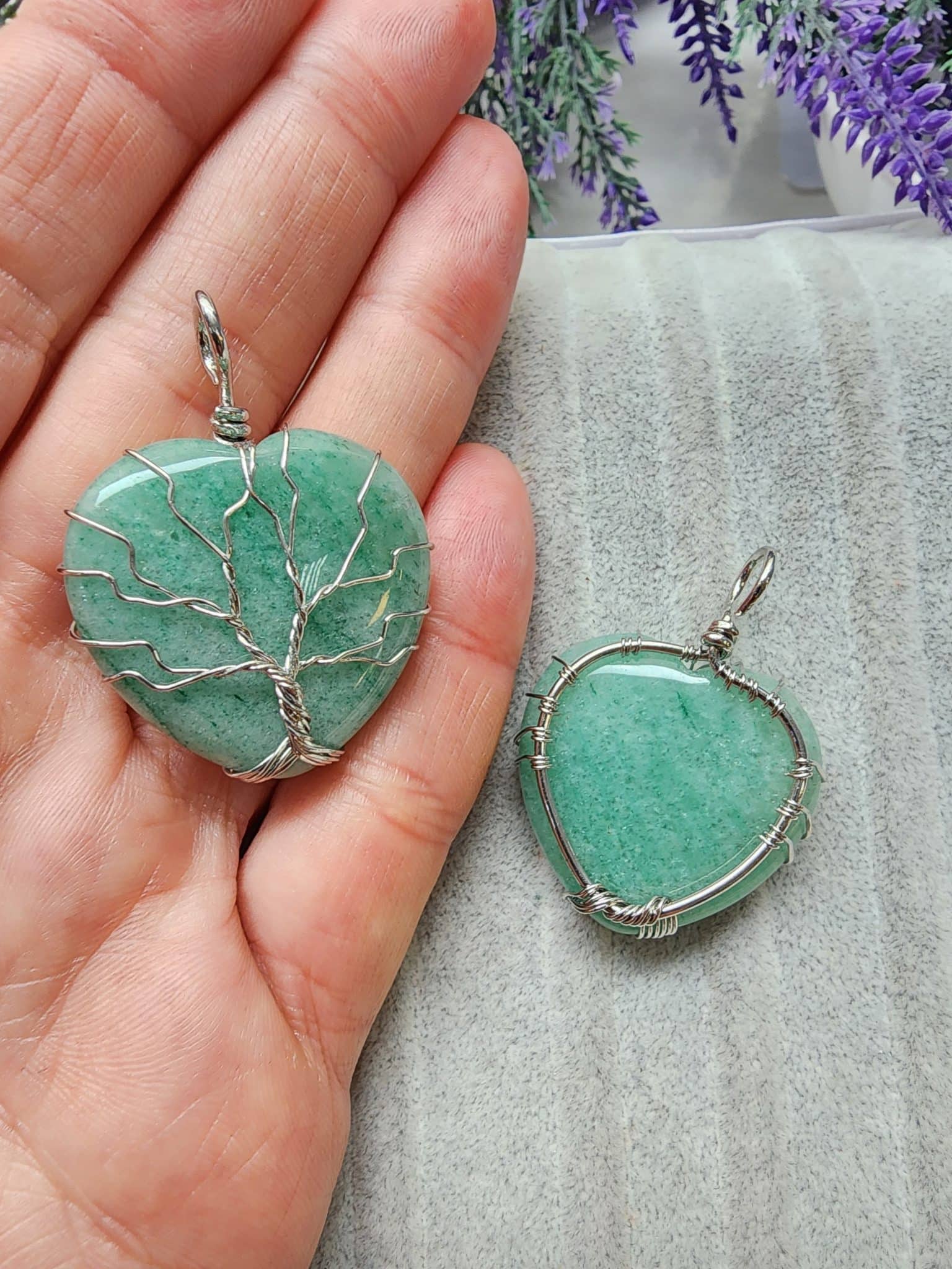 Agac Kalp Aventurin Tasi Kolye Ucu 2