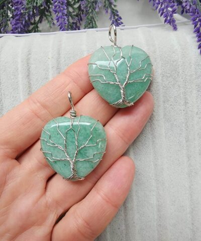 Agac Kalp Aventurin Tasi Kolye Ucu