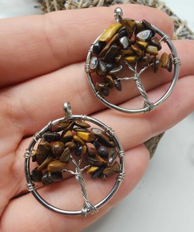 Agac Kaplan Gozu Tasi Kolye Ucu 2