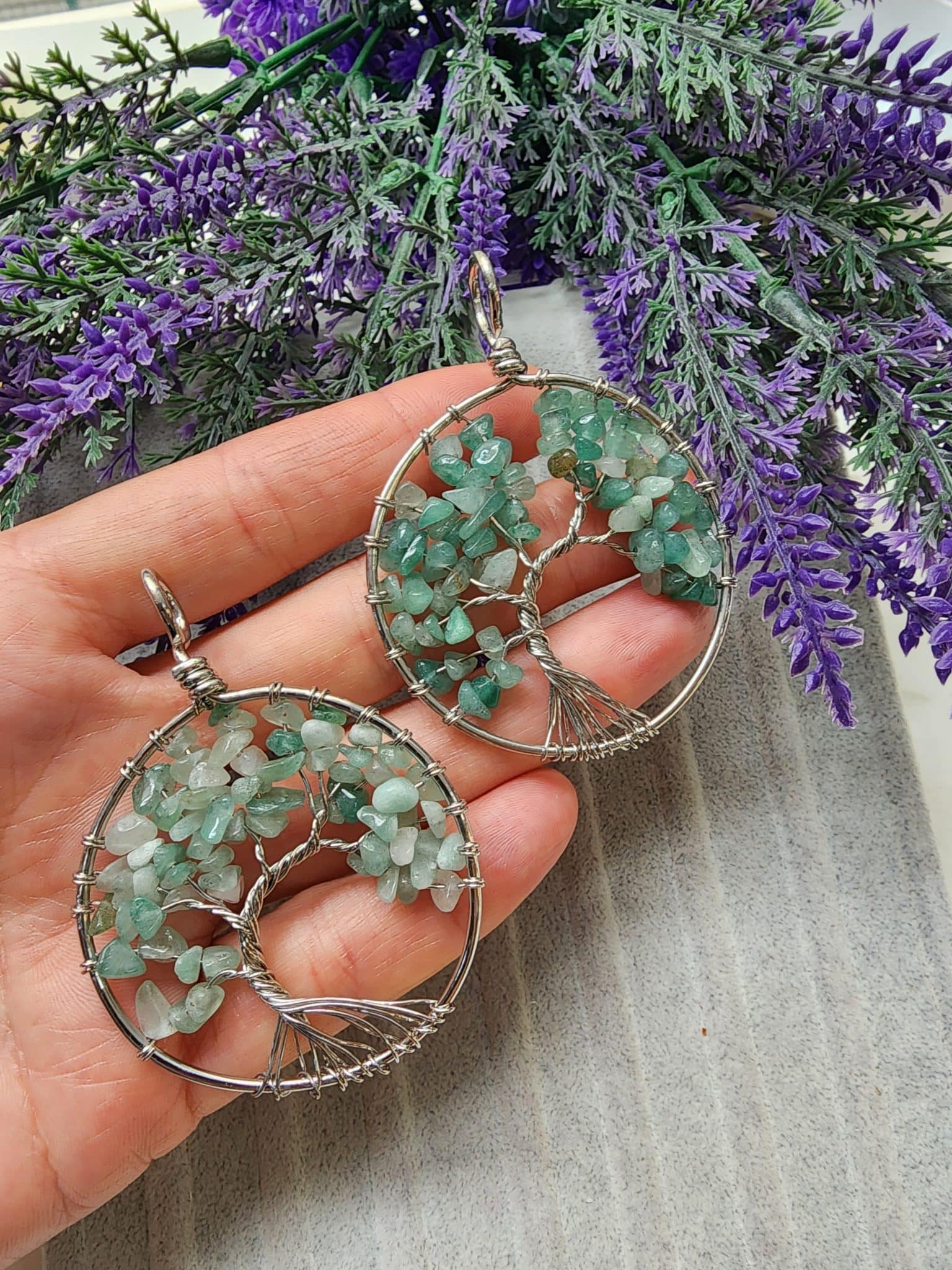 Agac Kirik Aventurin Tasi Kolye Ucu