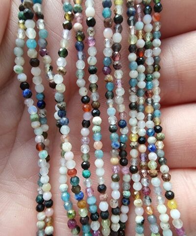 Akik Mix Faset Kesim 2 Mm Dogal Tas 3