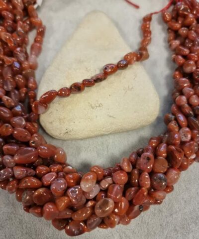 Akik Turuncu Dogal Tas Dizi Amorf Sekilli