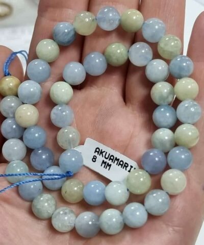 Akuamarin Dogal Tas Premium 8mm 2