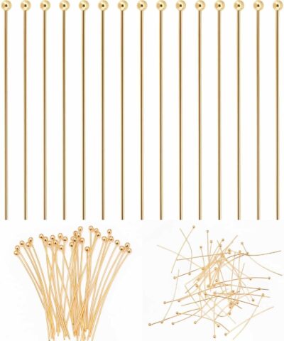 Altin Kaplama Top Basli Taki Ve Aksesuar Civisi