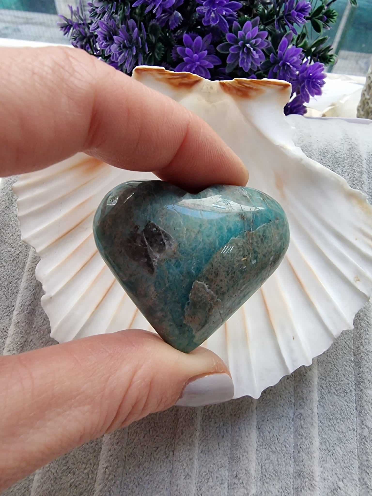 Amazonit Kalp Kayac Dogal Tas 3