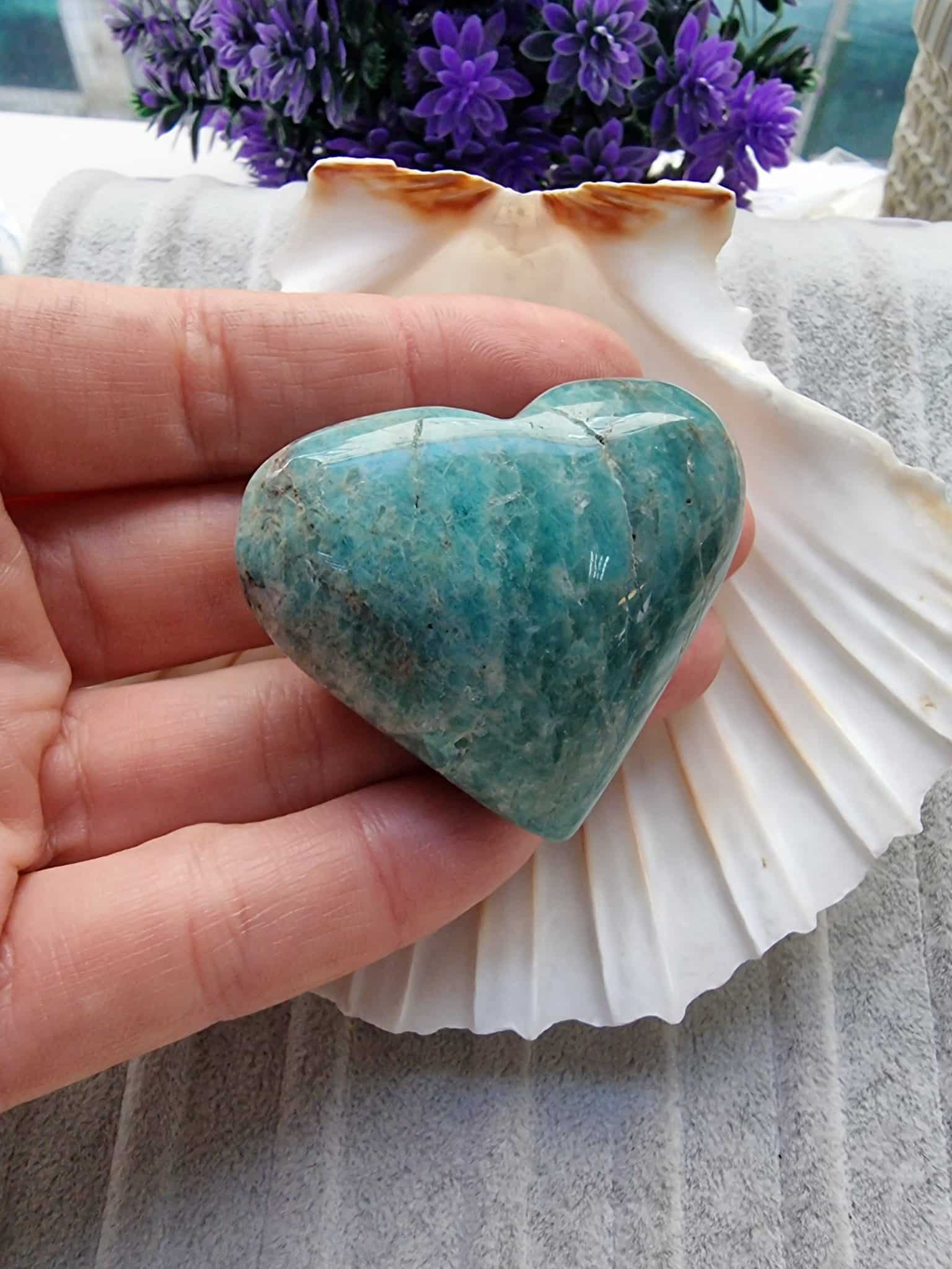 Amazonit Kalp Kayac Dogal Tas