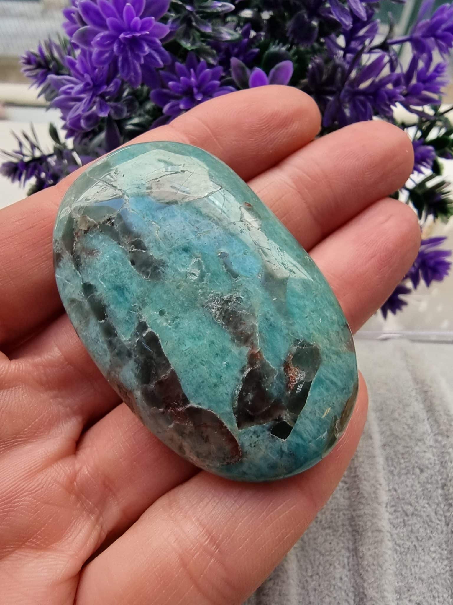 Amazonit Oval Kayac Dogal Tas 2