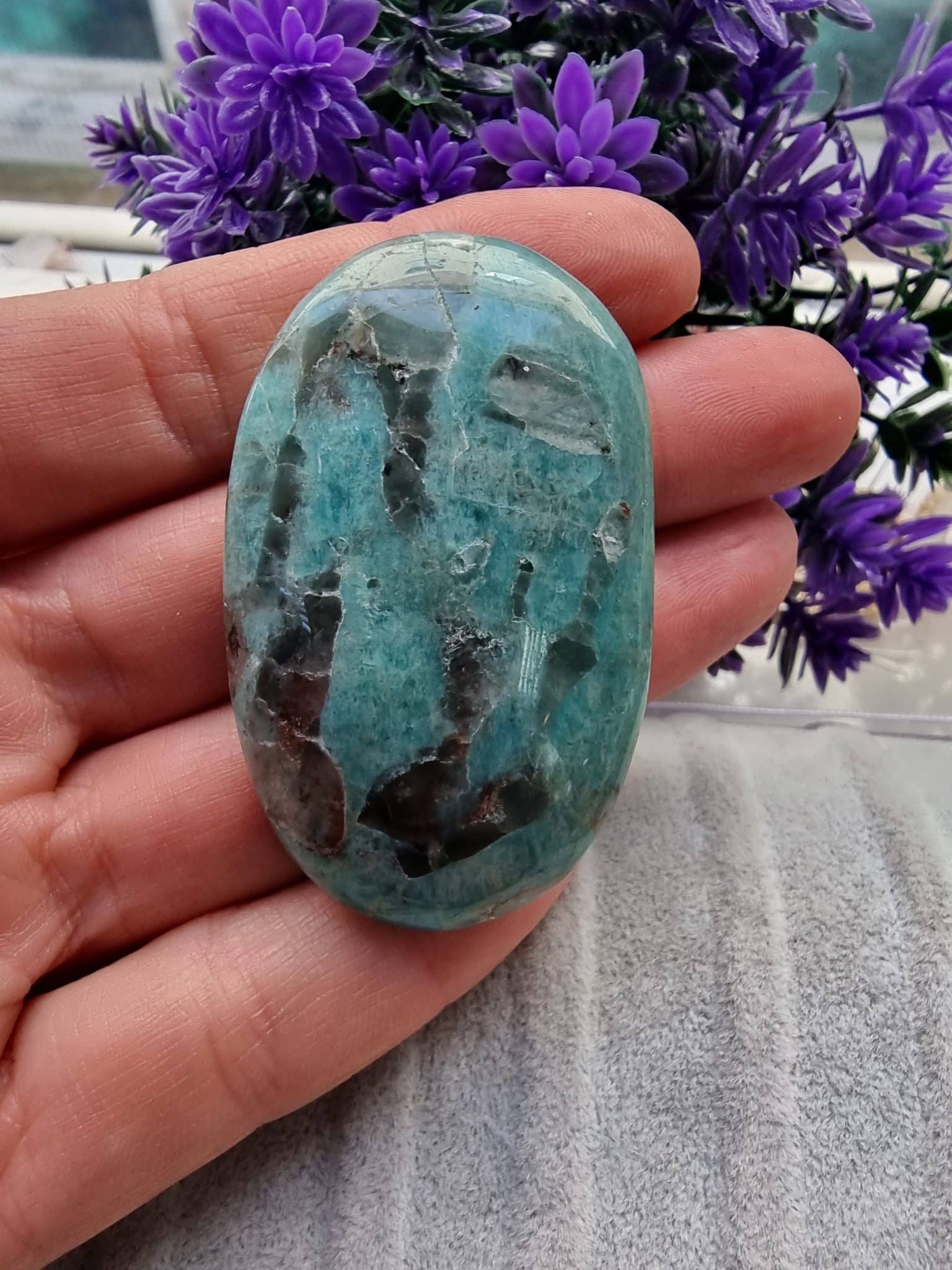 Amazonit Oval Kayac Dogal Tas 3