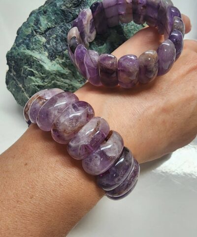 25 MM Ametist Doğal Taş Bileklik