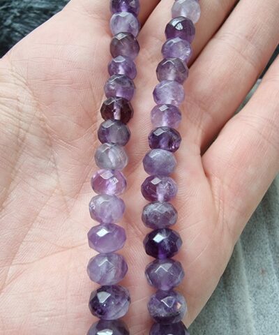 Ametist Rondela Dogal Tas Boncuk