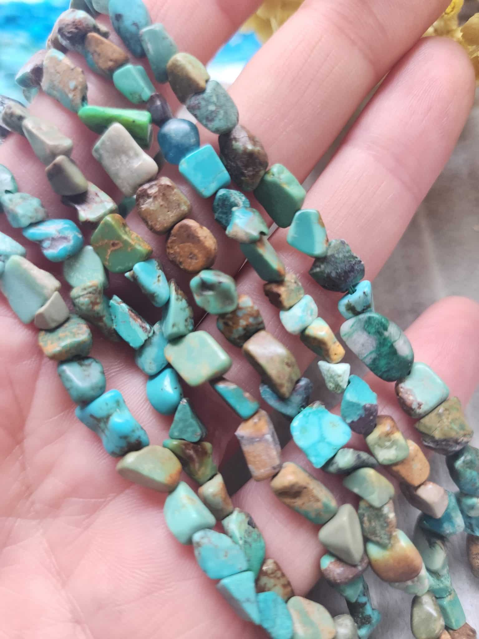 Amorf Afrika Orijinal Turkuaz Tasi 2