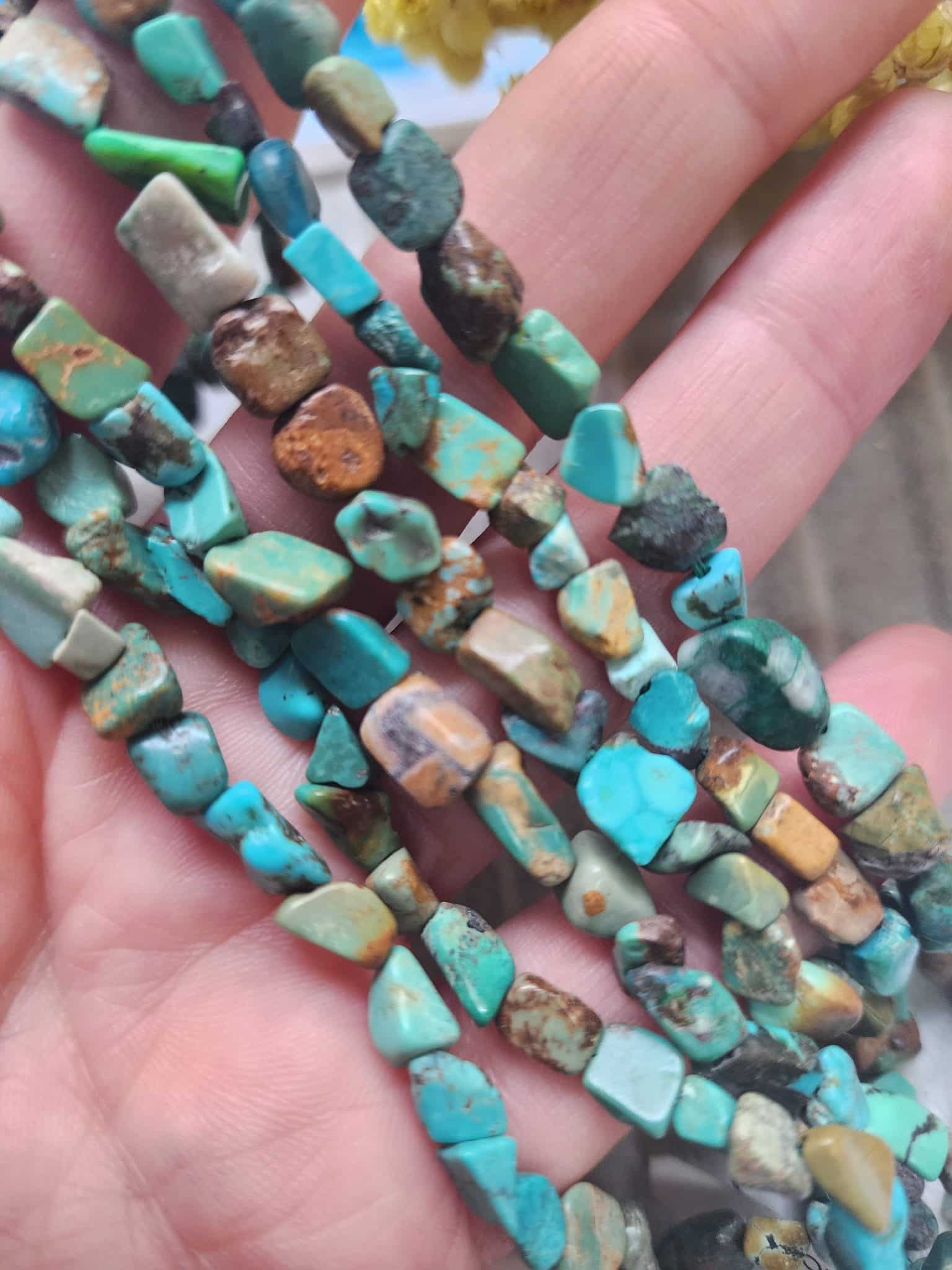 Amorf Afrika Orijinal Turkuaz Tasi