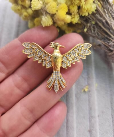 Anka Kartalı Zirkon Taşlı Kolye Ucu
