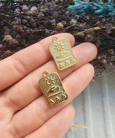 Antik İşaretler Plaka Döküm Kolye Ucu