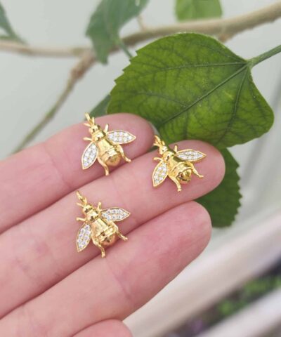 Arı Zirkon Taşlı Minimal Kolye Ucu