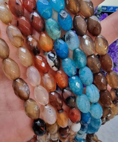 Arpa Faset Kesim Akik Dogal Tas Boncuk