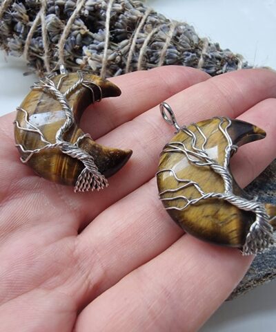 Ay Sekilli Agac Orgu Kaplan Gozu Tasi 2