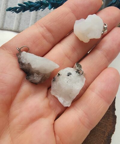 Ay Tasi Ham Kutle Dogal Tas Kolye Ucu