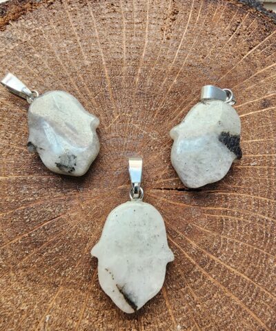 Ay Tasi Lale Dogal Tas Kolye Ucu