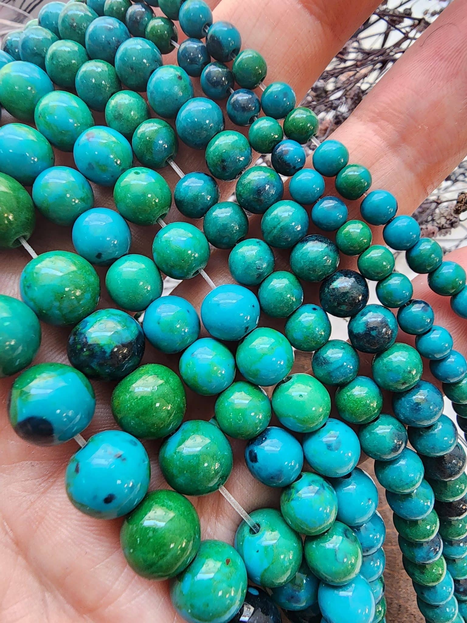 Azurit Dogal Tas Dizi Aa