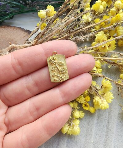 Bahar Çiçekleri Plaka Kolye Ucu - 503