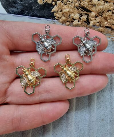 Bal Arisi Zirkon Tasli Kolye Ucu 2