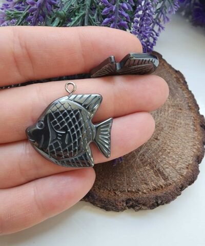 Balik Hematit Kolye Ucu 2