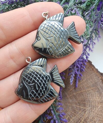 Balik Hematit Kolye Ucu