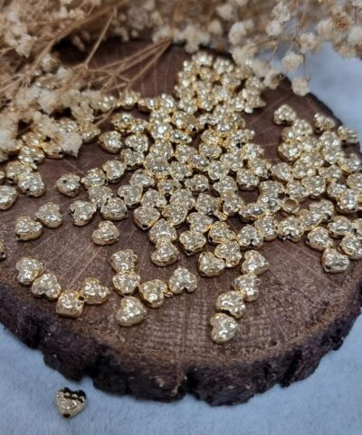 Benekli Kalp Altin Kaplama Taki Ara Aparati 3