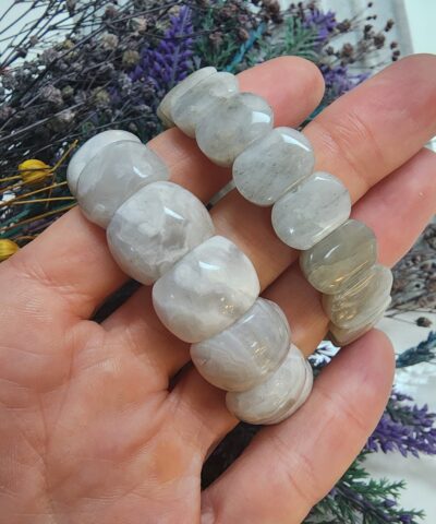 Beyaz Akik Doğal Taş Bileklik