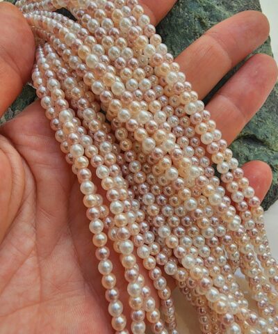 Beyaz Lila Mix Mayorka Yapay İnci Çeşitleri - 4 MM