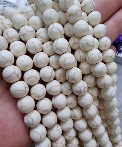 Beyaz Turkuaz Dogal Tas 10 Mm