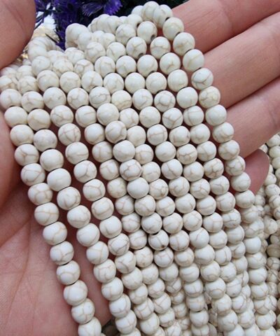 Beyaz Turkuaz Dogal Tas 4 Mm