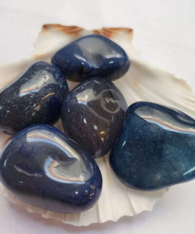 Büyük Mavi Akik Tambur Doğal Taş