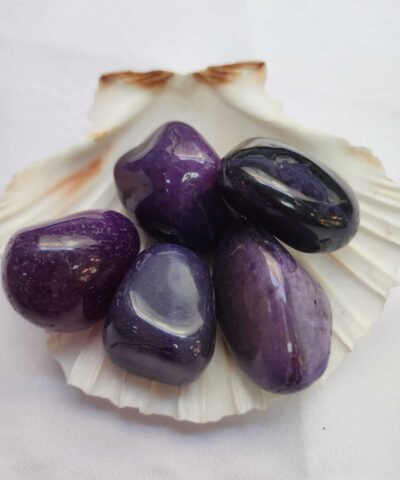 Büyük Mor Akik Tambur Doğal Taş